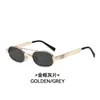 Nuevas gafas de sol de doble puente transfronterizas, gafas de sol poligonales de montura pequeña de moda callejera europea y americana, gafas de sol retro de moda