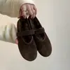 Zapatos de Cuero Peludos de Felpa de Moda para Mujer para Otoño e Invierno, Zapatos de Algodón de Velcro de Nicho con Forro Polar Adicional, Mocasines Casuales sin Cordones