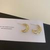Pendientes de metal de moda S925 con aguja de plata 2022, diseño de nicho, estilo frío avanzado, elegantes y elegantes para mujer.