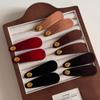 Pinza para el pelo de terciopelo con hebilla dorada estilo coreano, forma de gota de agua, pinza lateral, elegante, nuevo, para flequillo de otoño e invierno, pinza BB, accesorio para el pelo, nuevo modelo