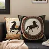 Cojín Decorativo de Peluche de Poni Marrón Lindo de Dibujos Animados para Sofá de Sala de Estar, Cojín de Respaldo para Cabecera de Dormitorio, Sensación de Alta Gama