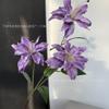 Impressão 3D Vintage pequeno lírio azul roxo lírio de casamento flor artificial adereços de foto decoração de casa flor de mesa