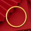 Pulseira de Areia Dourada com Anel Liso Mais Vendida, Pulseira Antiga de Dois Mundos Alegria, Pulseira de Ouro Imitação, Pulseira de Lótus Feminina, Fabricante, Tendência para Mulheres