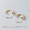Ailuoqi Plata Esterlina S925 Diamante Aretes de Gancho para Oreja con Cuentas de Luz en Forma de U Diseño Estilo Ins Aretes Elegantes M03881
