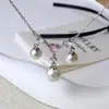 Colar de Prata Esterlina S925 com Diamante Rosa Coração Pérola Natural Design de Nicho Luxo Leve Contas Elegantes Simples Alto Padrão Feminino