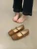Zapatos de Ballet para Mujer 2026 Nuevo Estilo Francés Zapatos de Tira Única Boca Baja con Lazo y Aumento Oculto de Altura, Adecuados para Combinar con Vestidos, Estilo Mary Jane
