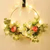 Guirlanda de Flores Artificiais Primavera e Verão Transfronteiriça, Lírio e Camélia Simulados, Decoração de Porta de Casa, Arranjo de Casamento, Pendente de Parede, Decoração de Árvore de Cabeça para Baixo