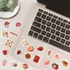 73 pegatinas de fresa estilo coreano ins moda, pegatinas de dibujos animados de frutas para cuadernos, decoración DIY para cuadernos y botellas de agua de niñas
