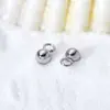 Atacado de Fábrica Aço Inoxidável Brilhante Contas Redondas Colar Pulseira Pingente DIY Materiais Artesanais Fazendo Brincos Contas de Feijão