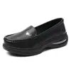 Zapatos de Enfermera con Amortiguación de Aire para Mujer, Otoño e Invierno, Suela Suave, No Cansan, Antideslizantes, Planos, de Suela Gruesa, que Aumentan la Altura, Forrados de Felpa, Engrosados, para Trabajo Médico