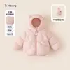 Ropa para Niños Bangxuan Cálida de Invierno Nuevas Llegadas Color Sólido Chaqueta de Plumas para Bebé Niña Ropa con Capucha para Bebé Niña Chaqueta de Plumas para Niña