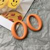 Anillo hueco de resina con marco ovalado geométrico de color japonés, accesorios para pendientes hechos a mano, material de joyería al por mayor
