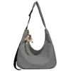 Bolsa Tote Estilo Japonês Nicho Estilo Preguiçoso para Mulheres 2026 Nova Bolsa Leve de Lona Grande Capacidade Casual para o Dia a Dia Bolsa Transversal