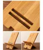 Soporte para teléfono móvil Nanzhu creativo de bambú y madera natural marco de soporte para teléfono móvil simple artefacto de drama set soporte para teléfono móvil con LOGOTIPO escolar