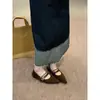 Primer Encuentro con los Nuevos Zapatos Mary Jane de Cadena Estilo Francés para Mujer, Diseño que Aumenta la Altura, Nuevos Zapatos de Punta Fina para Otoño e Invierno 2025