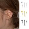 Aretes de Plata 925 para Mujer, Pendientes Sencillos y Versátiles para Estudiantes