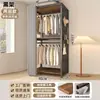 Perchero para Ropa de Uso Doméstico en el Dormitorio, Perchero Metálico de Pie, Combinación de Perchero para Vestidor, Armario Abierto Reforzado