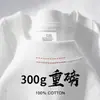 Camiseta Masculina e Feminina de Algodão Puro Pesado Manga Curta Cor Sólida Básica Minimalista Camiseta de Baixo da Roupa 100% Algodão Top Casual para Casal