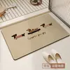Alfombra de Baño de Dibujos Animados, Fácil de Cuidar, Absorbente de Agua, Secado Rápido, Se Puede Cortar, Resistente a Manchas, Alfombra de Piso Antideslizante de Tierra de Diatomeas