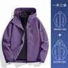 Chaqueta de Montañismo 3 en 1 a Prueba de Viento para Mujer Woodpecker Azul, Nuevo Modelo Primavera y Otoño 2025 para Tallas Pequeñas