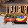 Navidad inflable de gas modelo transfronterizo de 8 pies tirando de un trineo dachshunds adornos festivos brillantes para patio