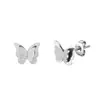 Aretes con un estilo dulce y único, nuevo diseño de mariposa de moda en acero de titanio, estilo coreano ins, nicho y acabado mate