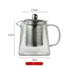 Venta al por mayor del fabricante Tetera de Vidrio Resistente al Calor Resistente a Altas Temperaturas Espesada Pequeño Tamaño Doméstico Tetera con Filtro Juego de Té Kung Fu