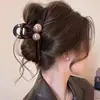 Pinza para el Cabello de Acrílico Simple y Elegante Modelo Nuevo 2026 Pinza de Tiburón con Lazo de Tamaño Mediano Horquilla Grande para la Parte Posterior de la Cabeza