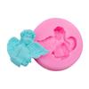 Molde de Silicone Forma de Anjo Menina com Asas Criativo Folha para Assar Decorativa Gotas de Cola Argila Molde para Aromaterapia
