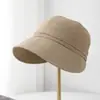 Sombrero de Verano Estilo Coreano Ala Ancha Diseño Plegado para Mujer Estilo Coreano Cara Modificada Elegante Versátil Moda Primavera y Verano Cara Redonda Sombrero de Pescador