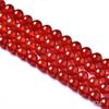 Venta al por mayor de fábrica ágata roja natural cuentas sueltas individuales semiacabadas accesorios hechos a mano DIY material para ensartar cuentas redondas accesorios