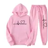 Novedad Otoño e Invierno 2024 Estilo Hombres y Mujeres Ebay Amazon Wish Moda Europea y Americana Tendencia Trajes Deportivos con Estampado de Corazones