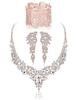 Collar de Cristal Estilo Chen Hao Transfronterizo para Mujer, Venta Directa del Fabricante, Estilo Indio Dubái para Novias