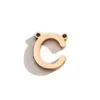 Nuevo Colgante de Collar de 26 Letras Color Oro Rosa Doble Agujero Horizontal Más Vendido en Europa y América Accesorios de Collar Sencillos de Acero Inoxidable