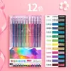 Plumas Marcadoras con Purpurina de Doble Punta para Dibujo Artístico Infantil, Plumas de Arena Líquida de Colores, Polvo de Purpurina, Polvo Perlado, Marcadores de Gel Acrílico