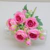 Pequeño capullo de té peonía flor artificial peonía hogar boda sosteniendo rosa Philippos adornos de decoración de mesa