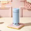 Caneca isolada de desenho animado muito atraente, caneca de bolso portátil e compacta, mini caneca de água, portátil, fofa, simples, caneca de chá de aço inoxidável