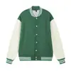 Nueva Chaqueta de Béisbol Colorida de Algodón de 330g con Bloques de Color, Marca de Moda, Hombro Caído para Hombre, Corte Holgado, Logo Bordado Juvenil, Personalización