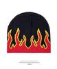 Chapéu de Malha Flame Rap Hip Hop Moda Marca Chapéu de Lã Chapéu Pullover Inverno Chapéu de Equitação ao Ar Livre All-match Chapéu de Gorro