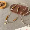 Sombrero Tejido Bohemio Transfronterizo con Estrellas de Mar, Conchas y Cuentas de Madera, Cuerda Decorativa Ajustable de Sombrero de Vaquero, Accesorios Vintage