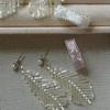 Pendientes de Borla de Pluma de Cisne Hechos a Mano con Cuentas Pendientes Largos Trenzados de Hada Pendientes de Lujo Ligero de Celebridad