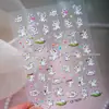Pegatinas Populares de Uñas Coloridas y de Hada con Temática de Gatos de Xiaohongshu con Adhesivo Trasero para Diy, Mejoran el Cutis y Traen Buena Suerte