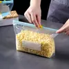 Sacos Selados de Grau Alimentício para Uso Doméstico, Sacos de Conservação para Geladeira, Sacos com Zíper para Congelador, Sacos de Armazenamento com Zíper, Espessados e Reutilizáveis