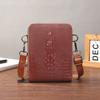 Moda Transfronteiriça Bolsa Masculina Novo Estilo Cabeça de Crocodilo Distintiva Transversal Bolsa Masculina Padrão Crocodilo Bolsa de Ombro Bolsa para Celular