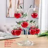Árbol de manzana de cristal, joyería creativa para el hogar, adornos decorativos para sala de estar, pasillo, mueble de TV, vitrina para vinos, manualidades, decoraciones.