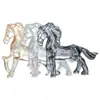 Entrada Manualidades de Cristal Animales de Dibujos Animados Zodiaco Caballo Color AB Champaña Decoración de Sala de Estar Regalo de Año Nuevo Cumpleaños