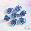 Acessórios de Contas Cerâmicas de Peixes Tropicais Pintados à Mão Desenho Animado Transfronteiriço Pacote de Materiais para Pulseira de Joias DIY Contas Soltas de Peixes do Oceano