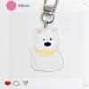 Pingente Chaveiro Dupla Face de Acrílico Desenho Animado Fofo, Acessório de Presente Divertido para Mochila, Fone de Ouvido, Estojo de Lápis, Pequeno Enfeite Pendurado