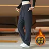 Calça de Tricô com Padrão Céu Estrelado Cruzado Masculina Estilo Inverno 2026 Calças de Perna Reta Largas Tendência Tricô Outono/Inverno Calças Casuais com Plus Veludo Masculina