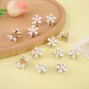Lujo Ligero Flor de Cinco Pétalos Perla Pinza Pequeña de Agarre Aleación Accesorios para el Cabello Trasero de Cola de Caballo Pinza para Flequillo Pasador Pinza Pequeña de Agarre